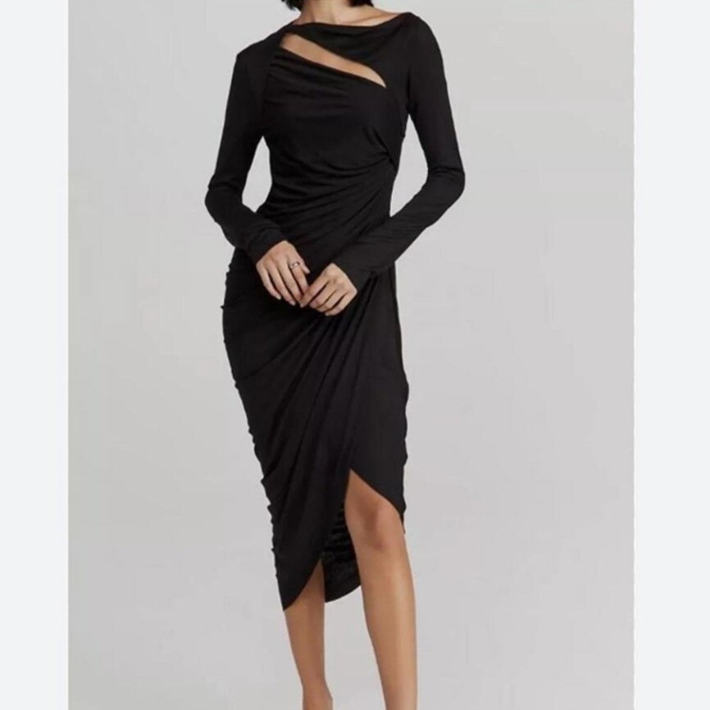 Helmut Lang Scala Asymmetrical Cutout Avant-Garde Dress XS